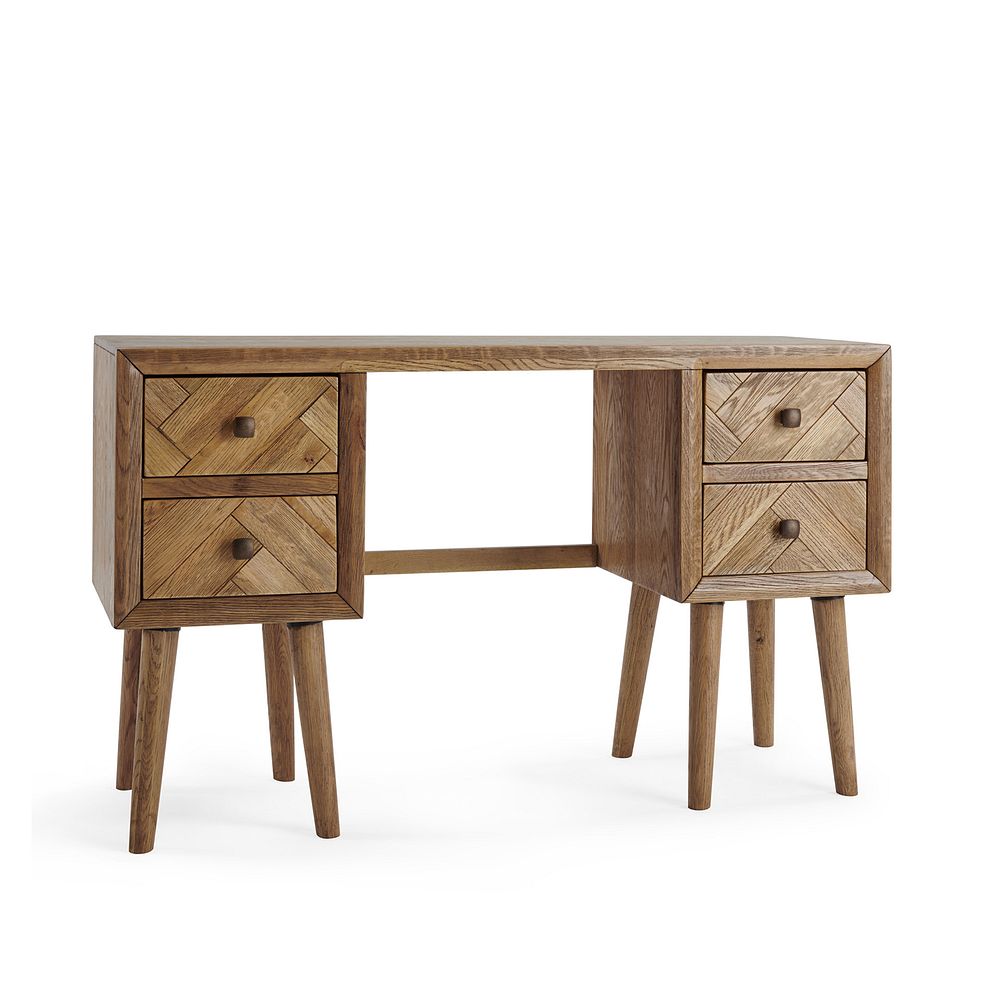 Parquet Brushed and Glazed Oak Dressing Table 3
