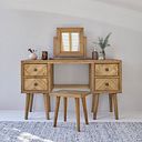 Parquet Brushed and Glazed Oak Dressing Table