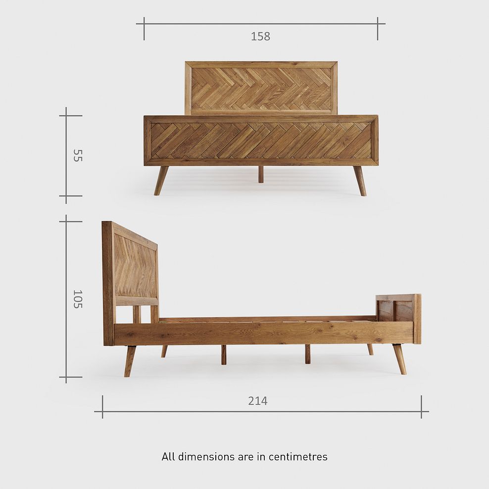 Parquet Brushed and Glazed Oak King-Size Bed 7