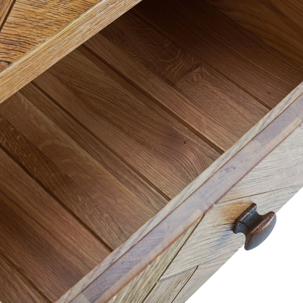 Parquet Brushed and Glazed Oak Large Sideboard 6