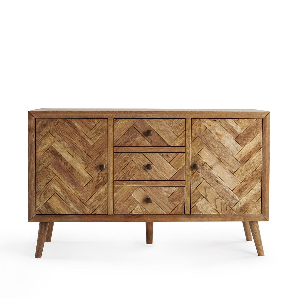 Parquet Brushed and Glazed Oak Large Sideboard 2