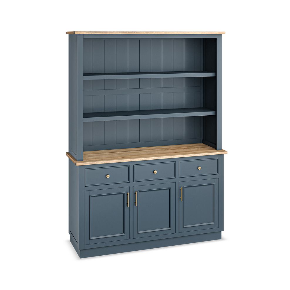 Richmond Smoked Oak Finish and Ink Blue Painted Hardwood Large Dresser 4