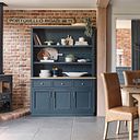 Richmond Smoked Oak Finish and Ink Blue Painted Hardwood Large Dresser