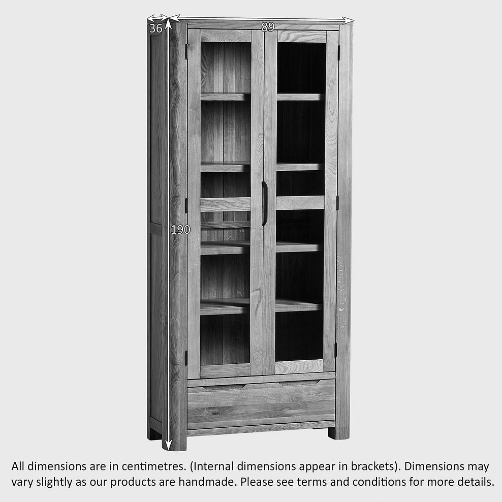 Romsey Natural Solid Oak Display Cabinet 3