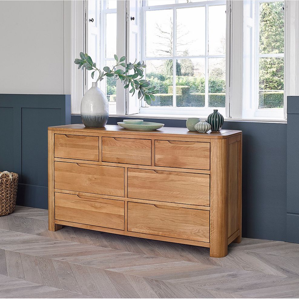Romsey Natural Solid Oak 3+4 Chest of Drawers 1
