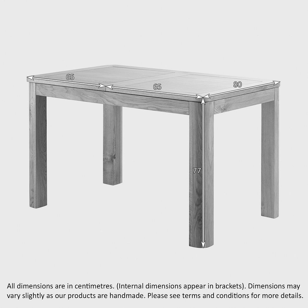 Romsey Natural Solid Oak 4ft 3 Extending Dining Table 4