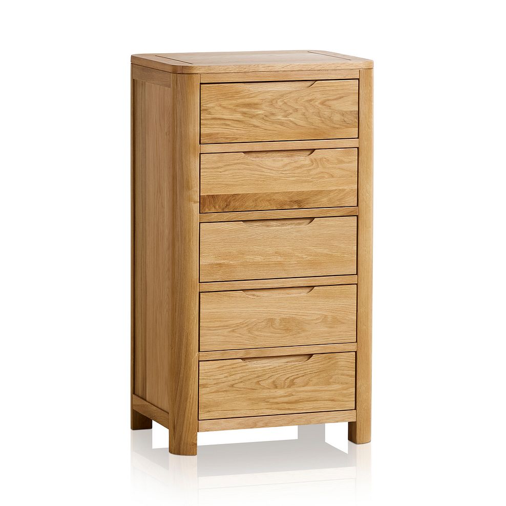 Romsey Natural Solid Oak 5 Drawer Chest 2