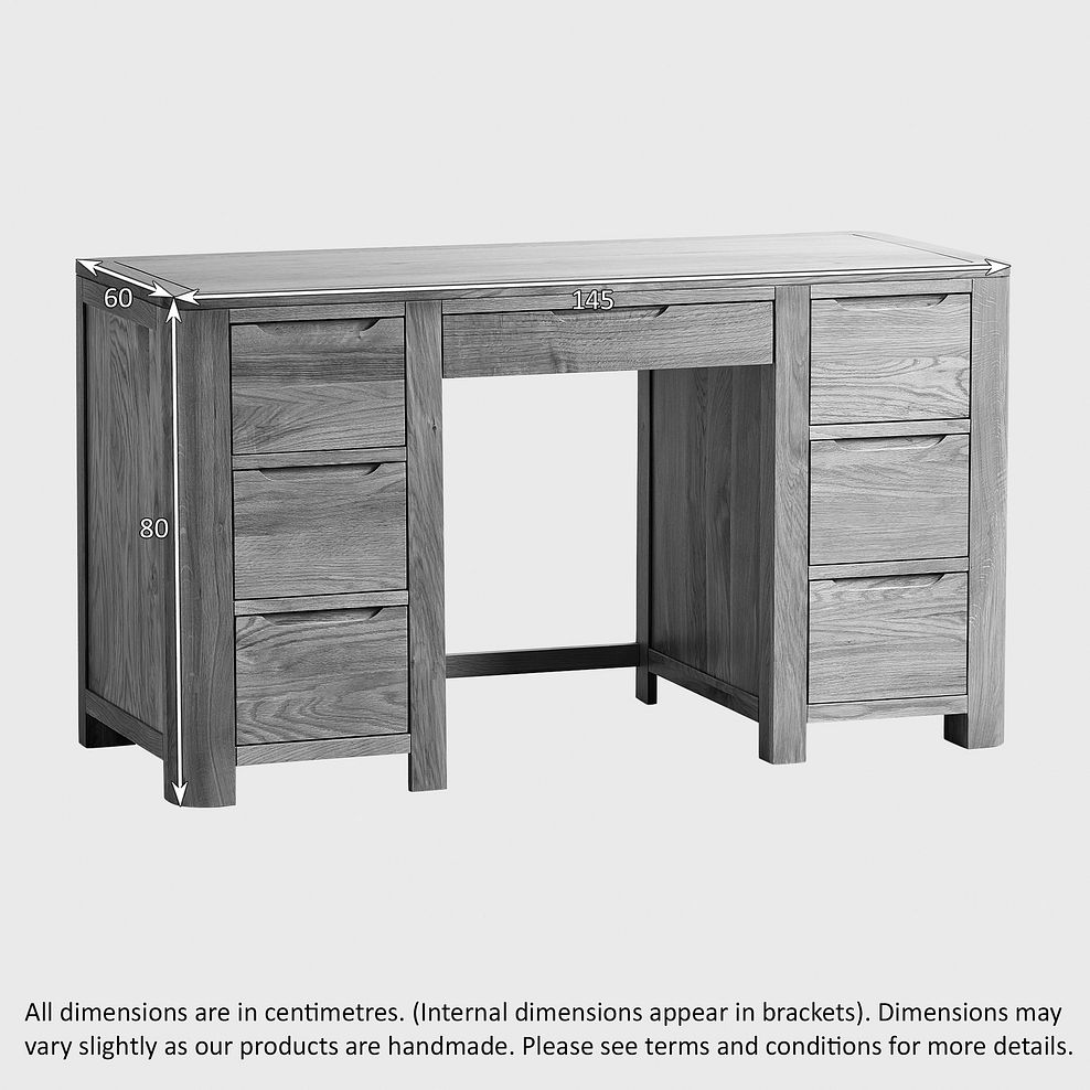 Romsey Natural Solid Oak Computer Desk 3