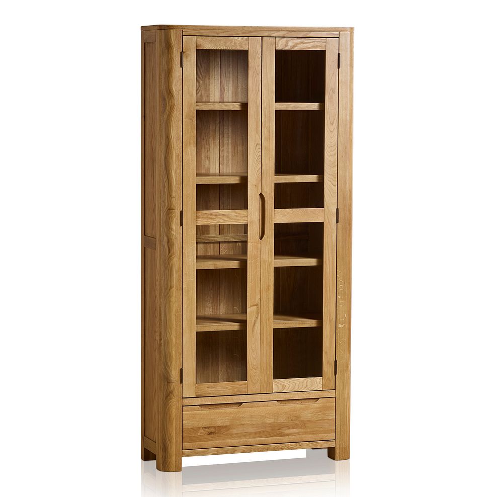 Romsey Natural Solid Oak Display Cabinet 2