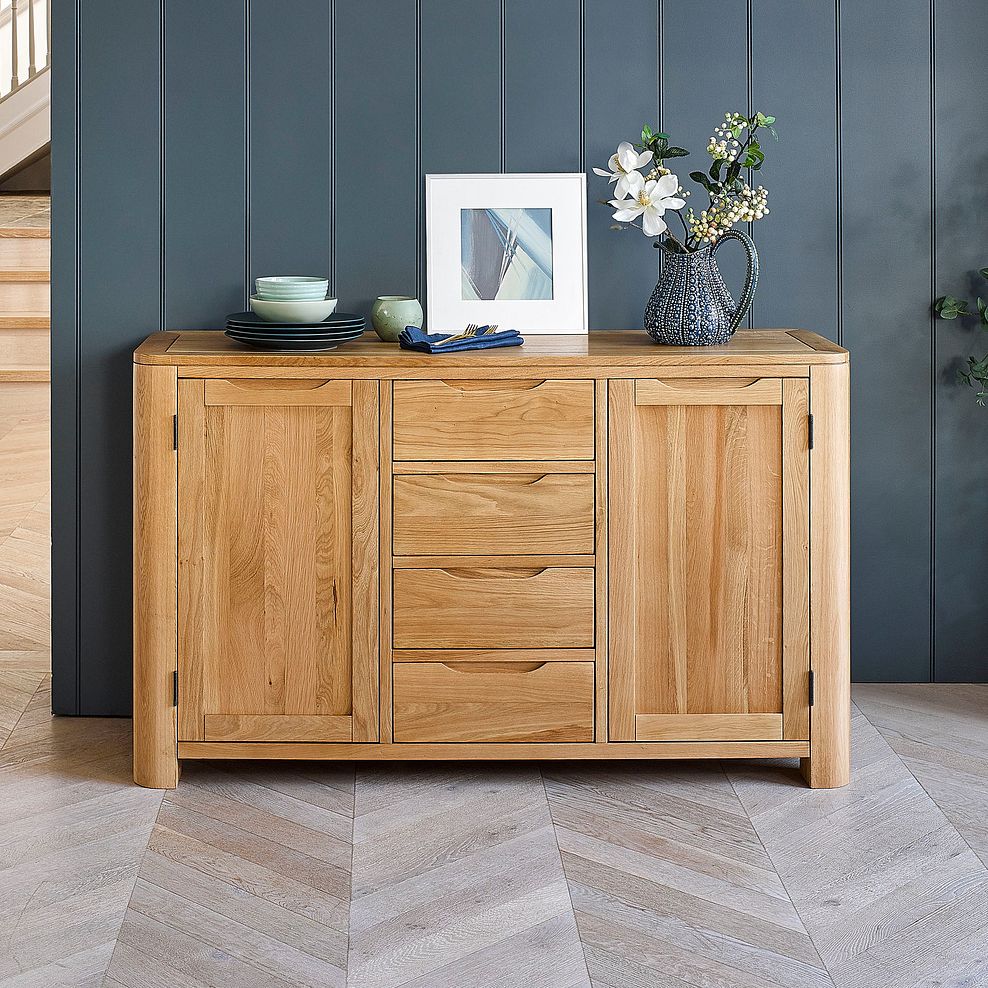Romsey Natural Solid Oak Large Sideboard 1