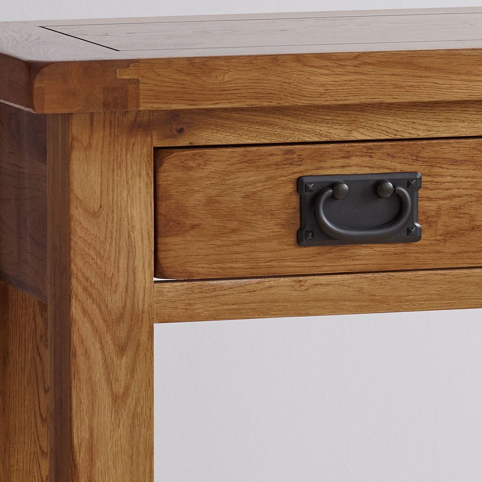 Original Rustic Solid Oak Console Table 4