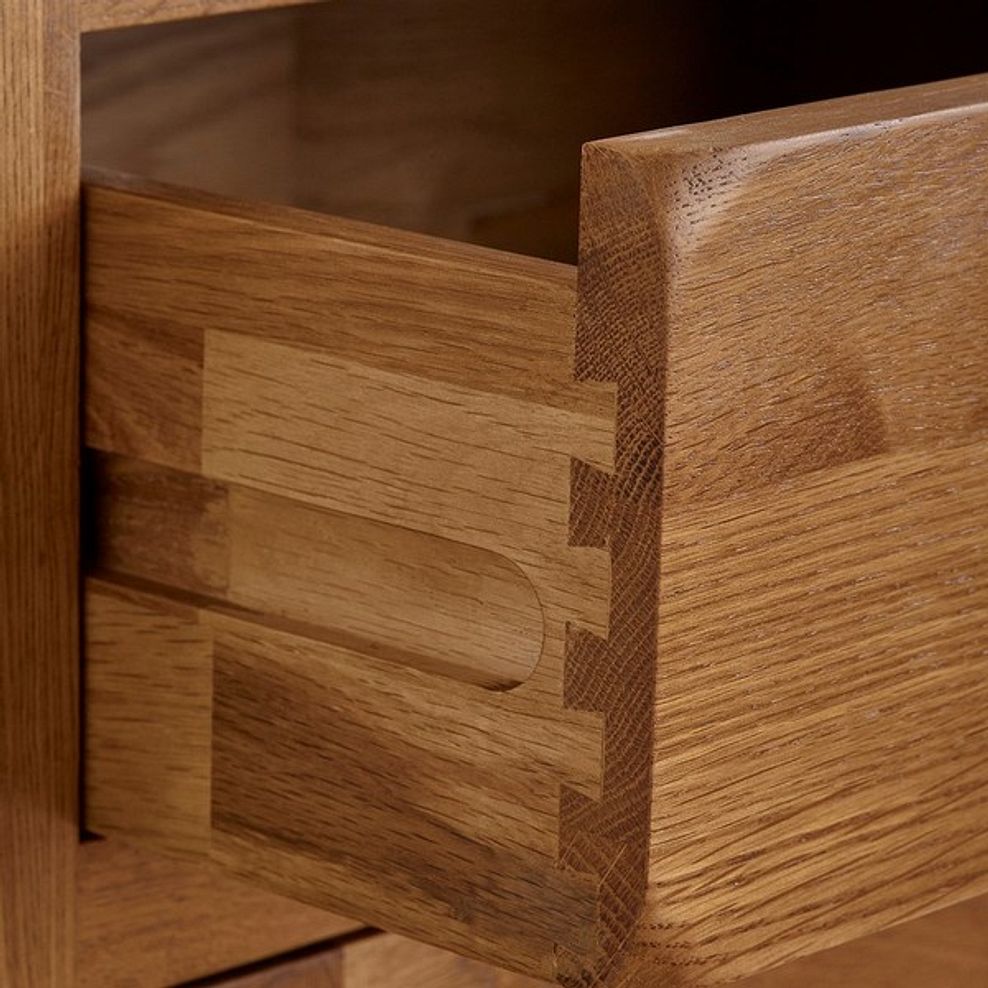 Original Rustic Solid Oak Console Table 5