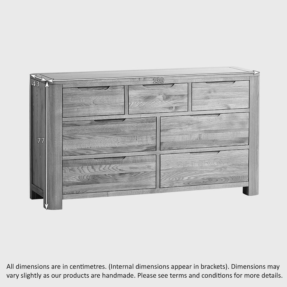 Romsey Natural Solid Oak 3+4 Chest of Drawers 3