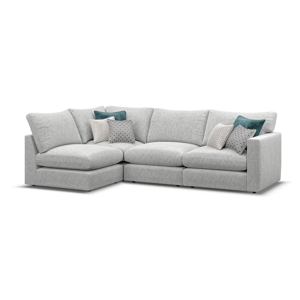 Malvern 4 Seat Right Hand Modular Corner Sofa in Silver fabric - Group 5 1