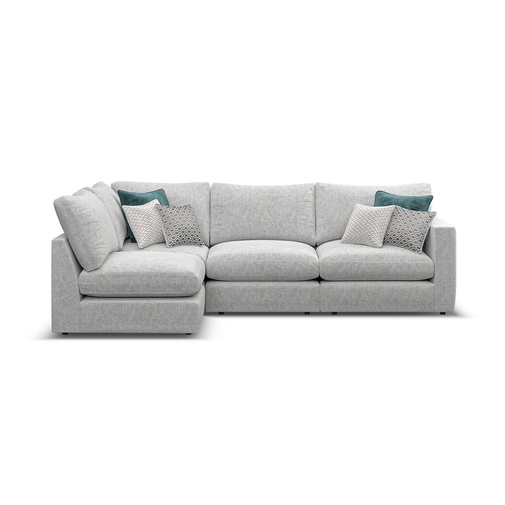 Malvern 4 Seat Right Hand Modular Corner Sofa in Silver fabric - Group 5 2