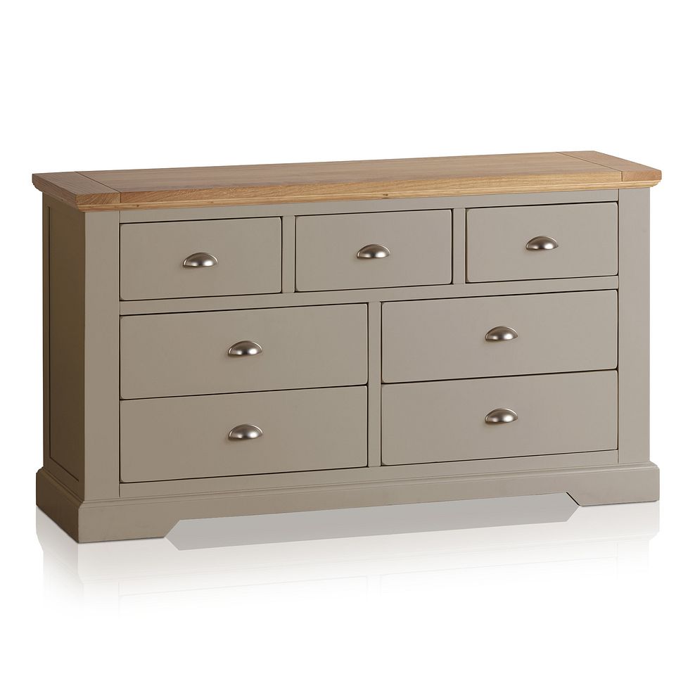 St Ives Natural Oak and Light Grey Painted 3+4 Drawer Chest 1