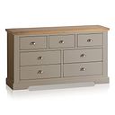 St Ives Natural Oak and Light Grey Painted 3+4 Drawer Chest