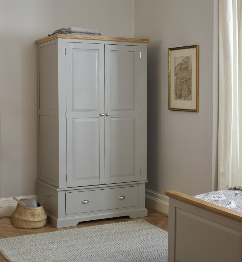 Grey double wardrobe