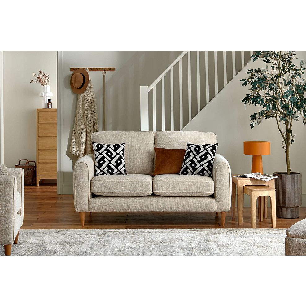 Thornley 2 Seater Sofa in Ivory Fabric 2