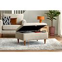 Thornley Storage Footstool in Ivory Fabric