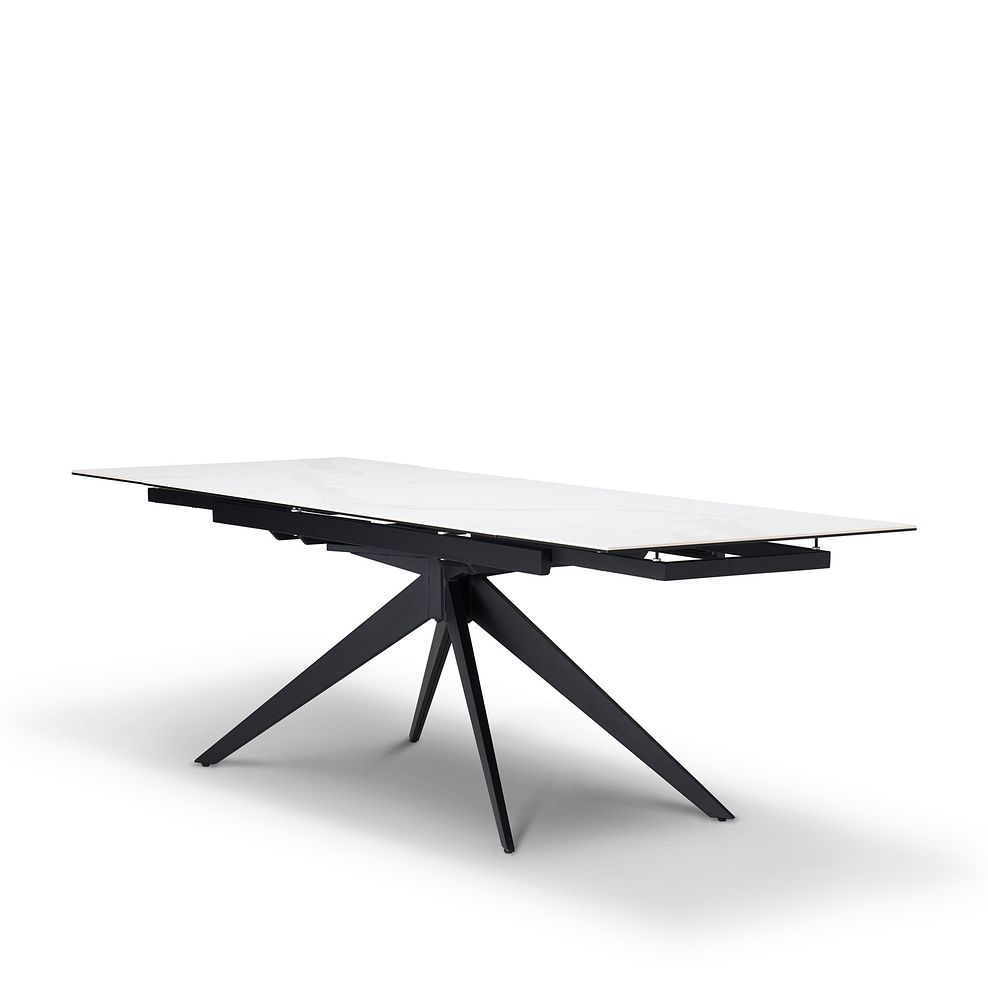 Trento 5ft White Ceramic Extendable Dining Table 4