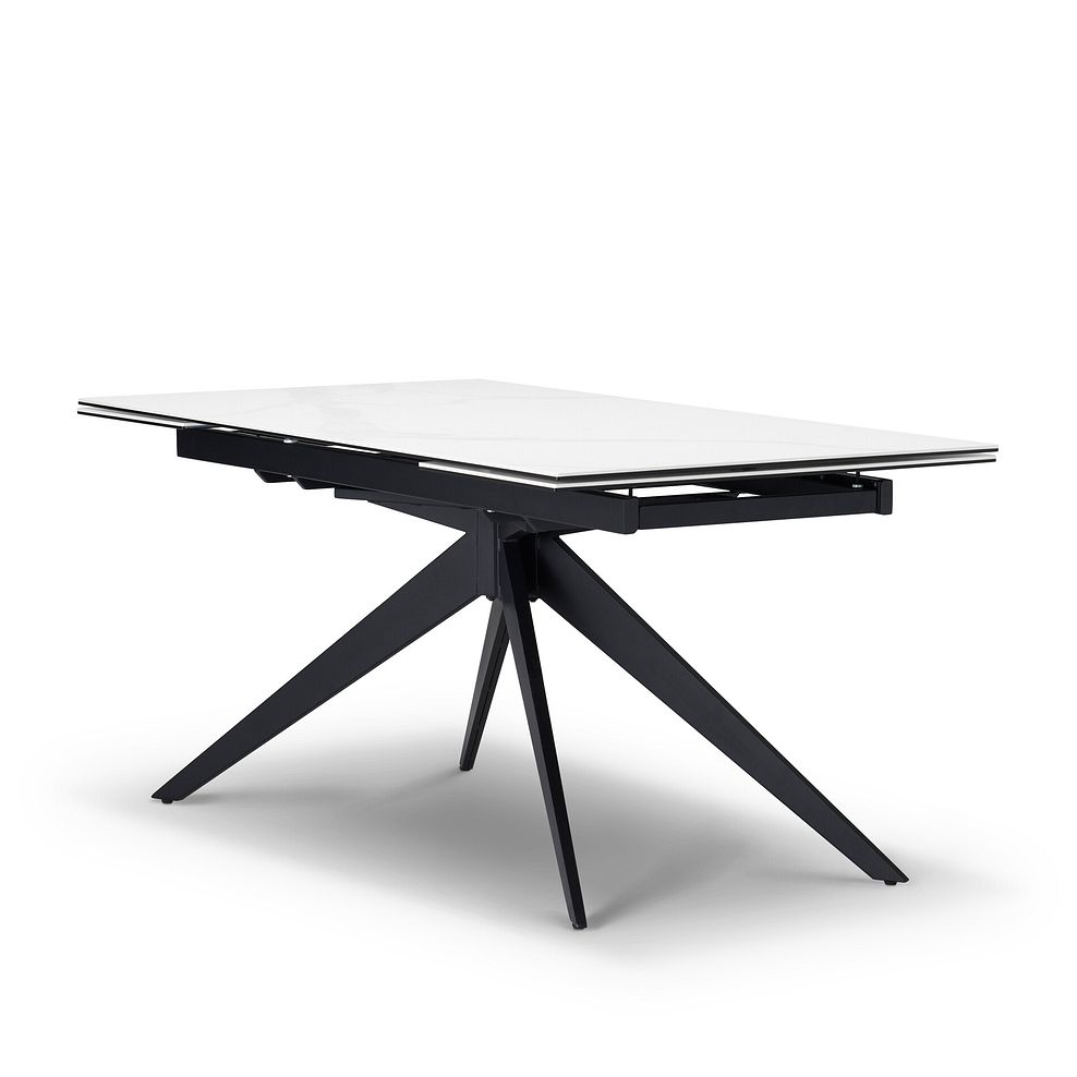 Trento 5ft White Ceramic Extendable Dining Table 3