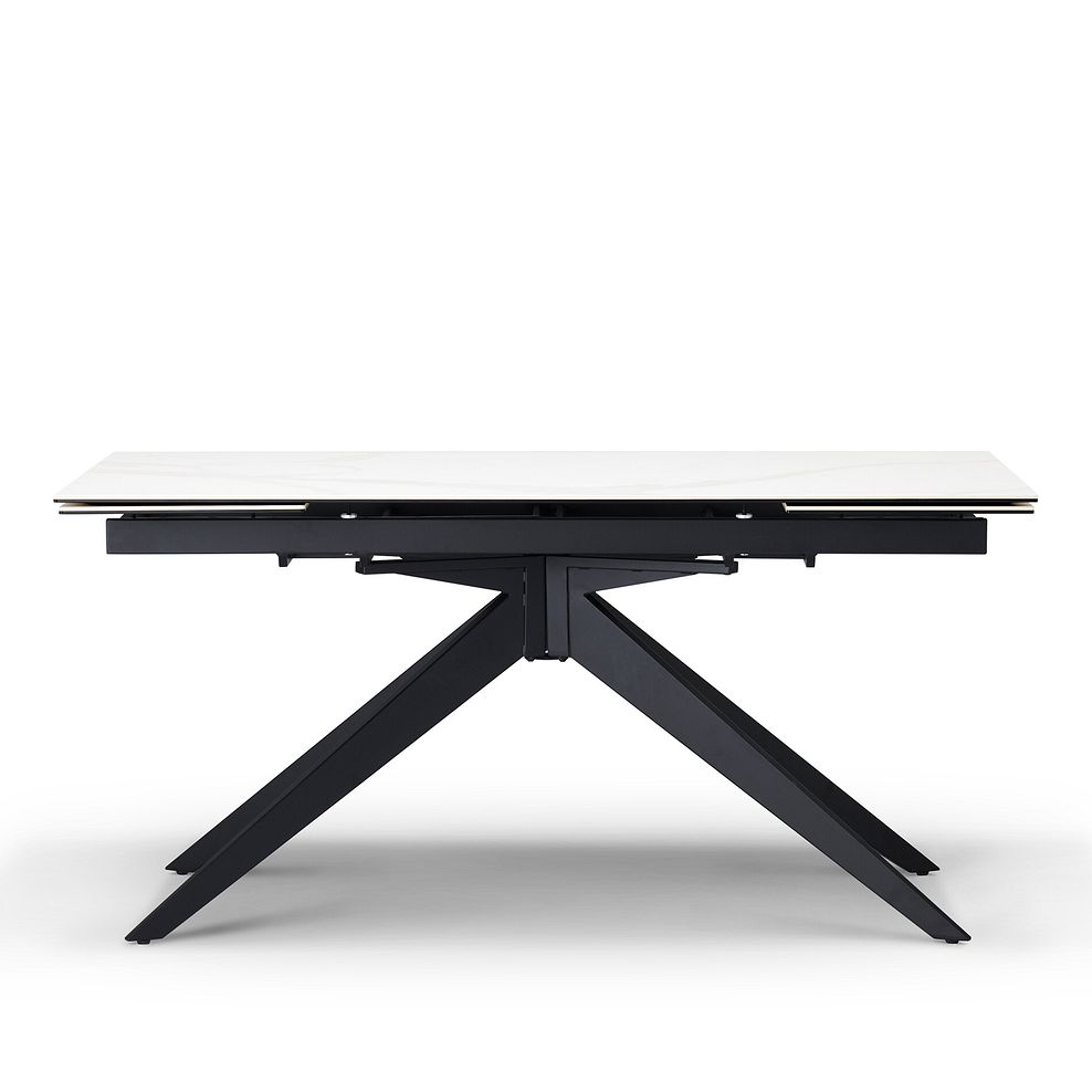 Trento 5ft White Ceramic Extendable Dining Table 5