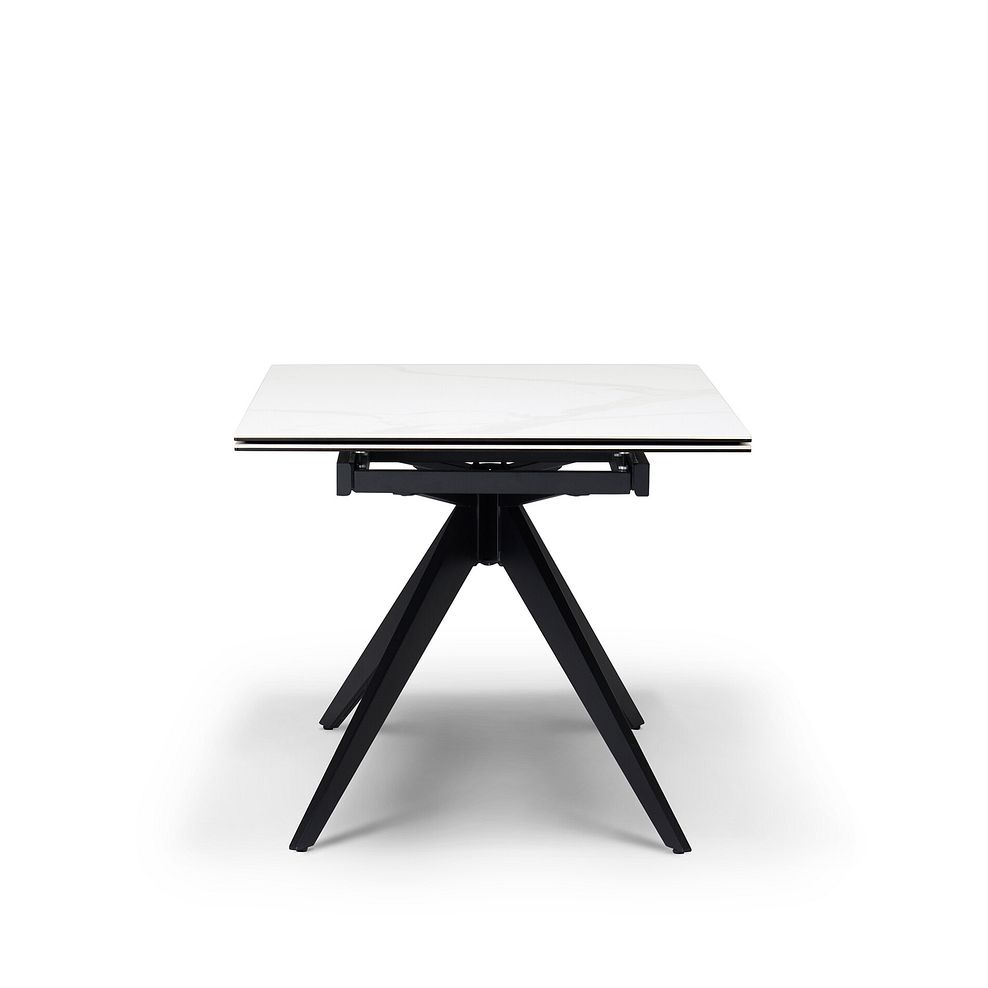 Trento 5ft White Ceramic Extendable Dining Table 7
