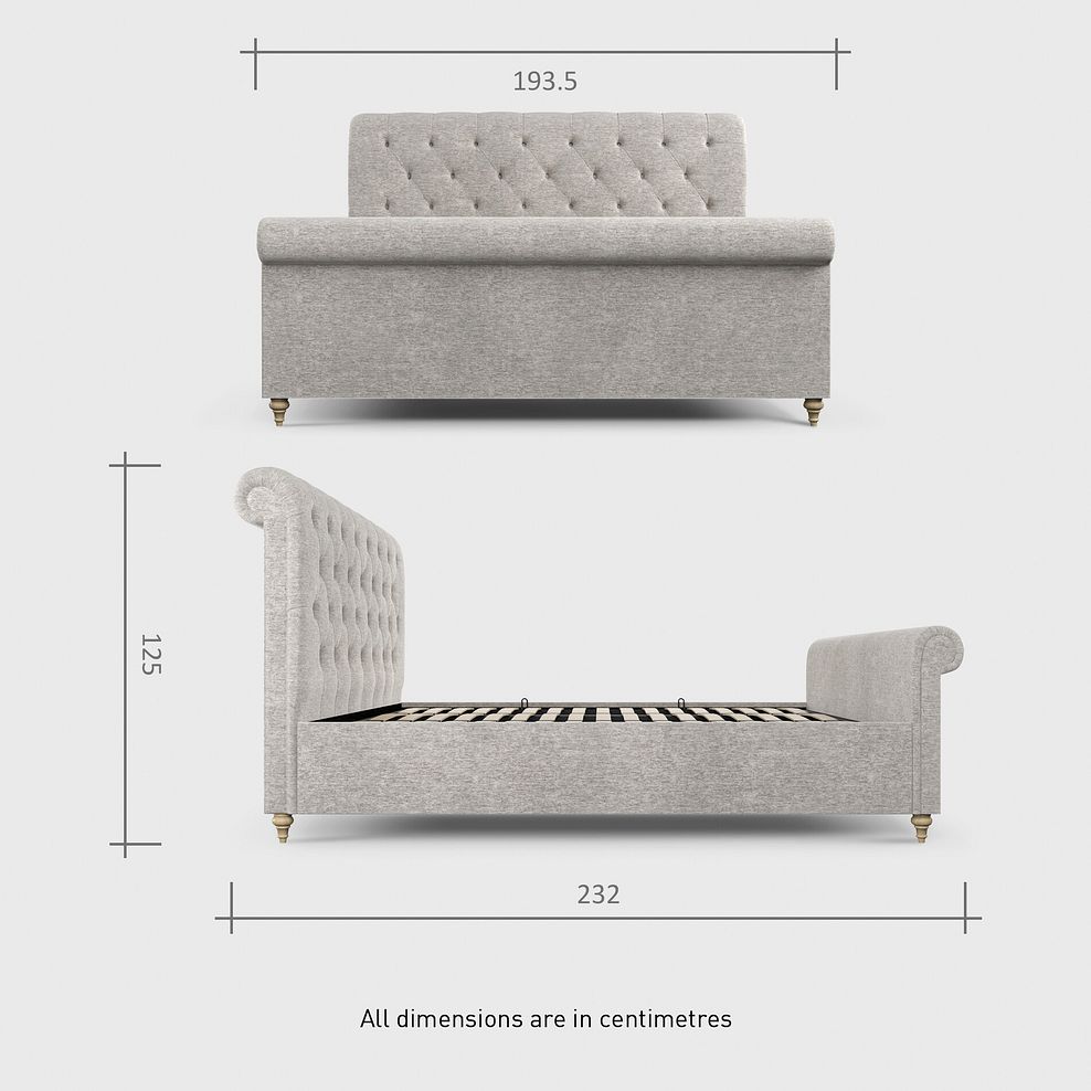 Warwick Super King-size Ottoman Storage Bed in Seoul Echo Fabric 13