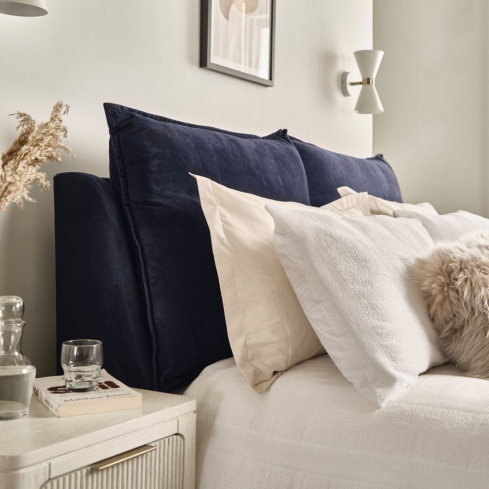 Wren King-Size Ottoman Bed in Smooth Midnight Fabric 5