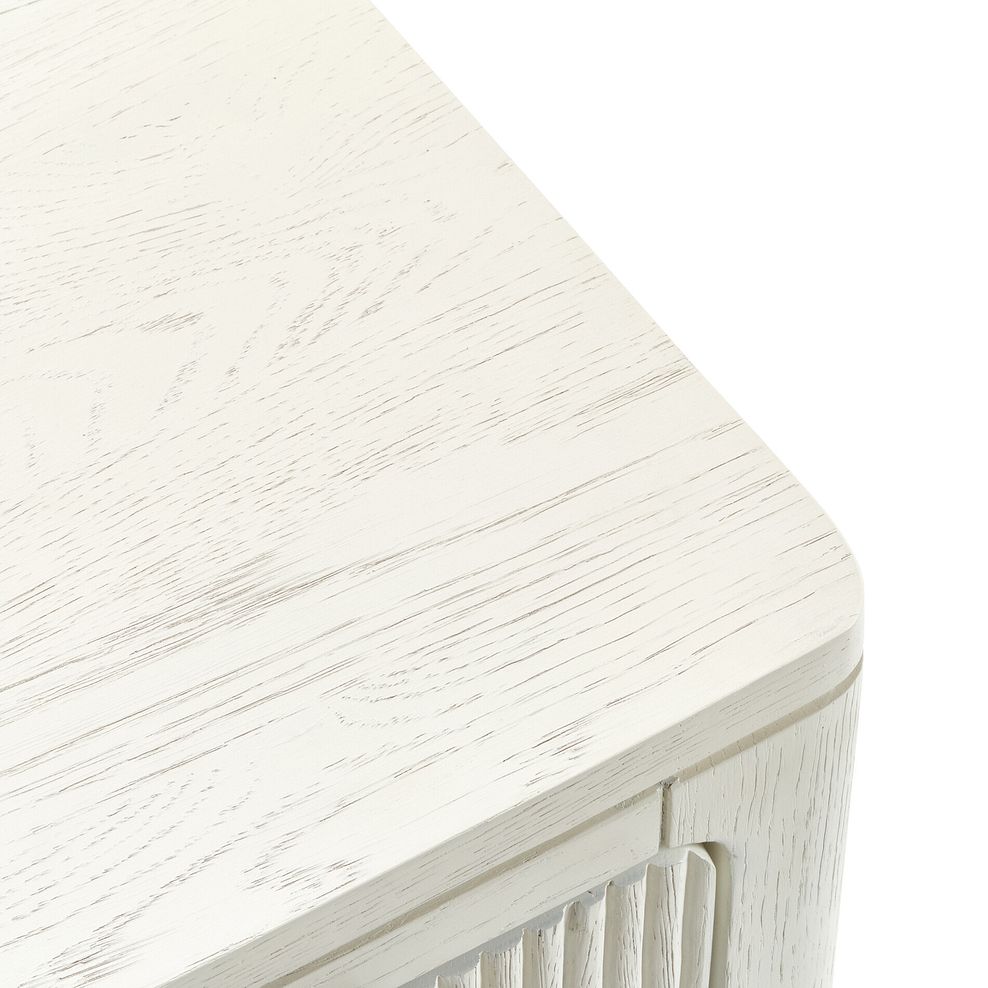 Wren White Painted Solid Oak 2 Drawer Bedside Table 8