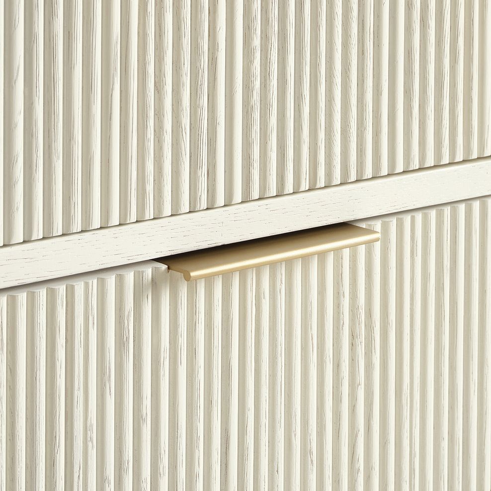 Wren White Painted Solid Oak 2 Drawer Bedside Table 11