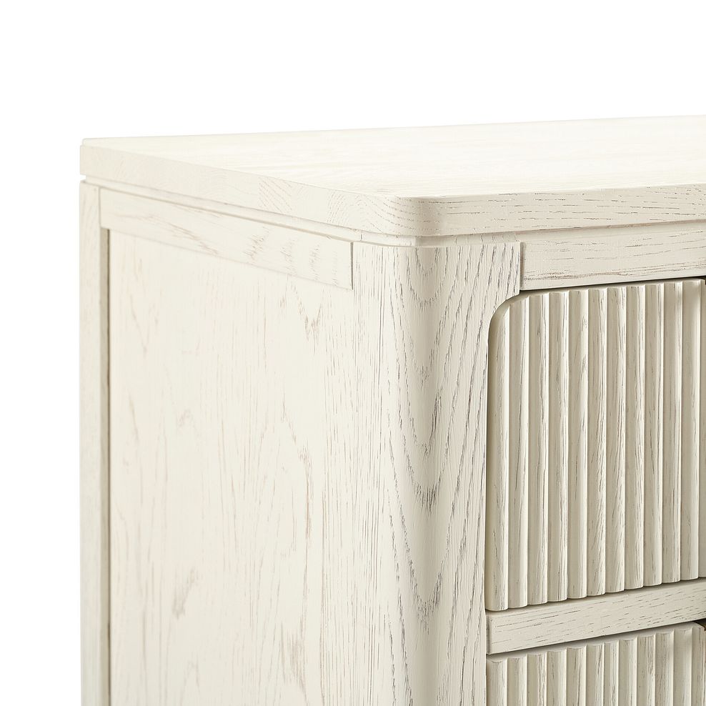 Wren White Painted Solid Oak 2 Drawer Bedside Table 12