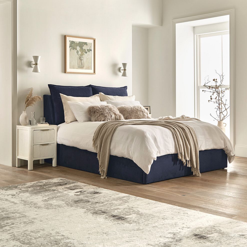 Wren White Painted Solid Oak 2 Drawer Bedside Table 3