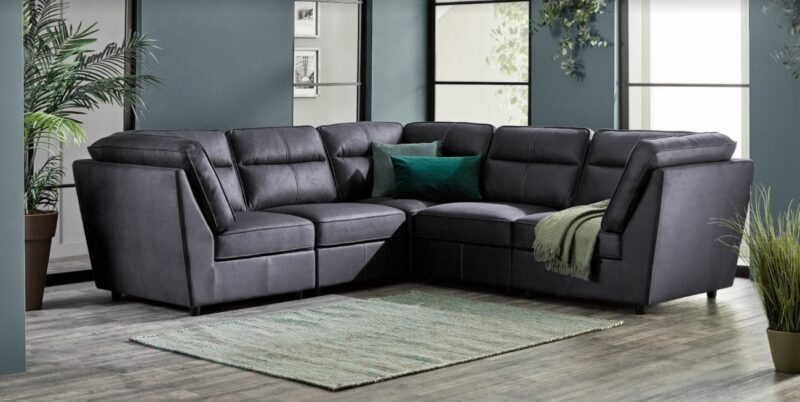 Zociac leather corner sofa