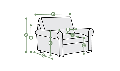 Ashby Loveseat Dimensions